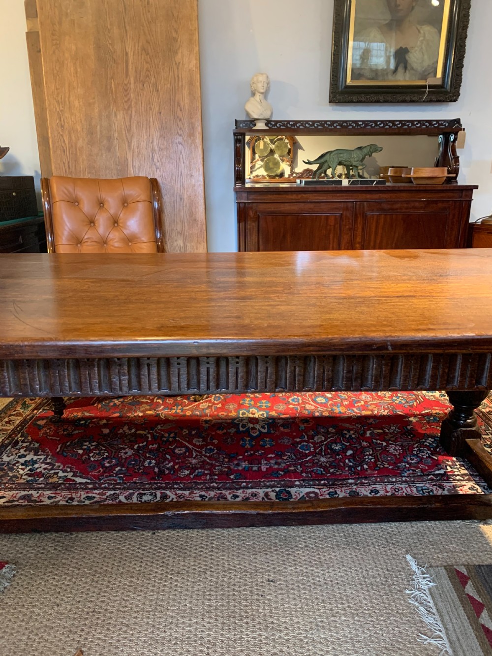 Oak refectory table  View V