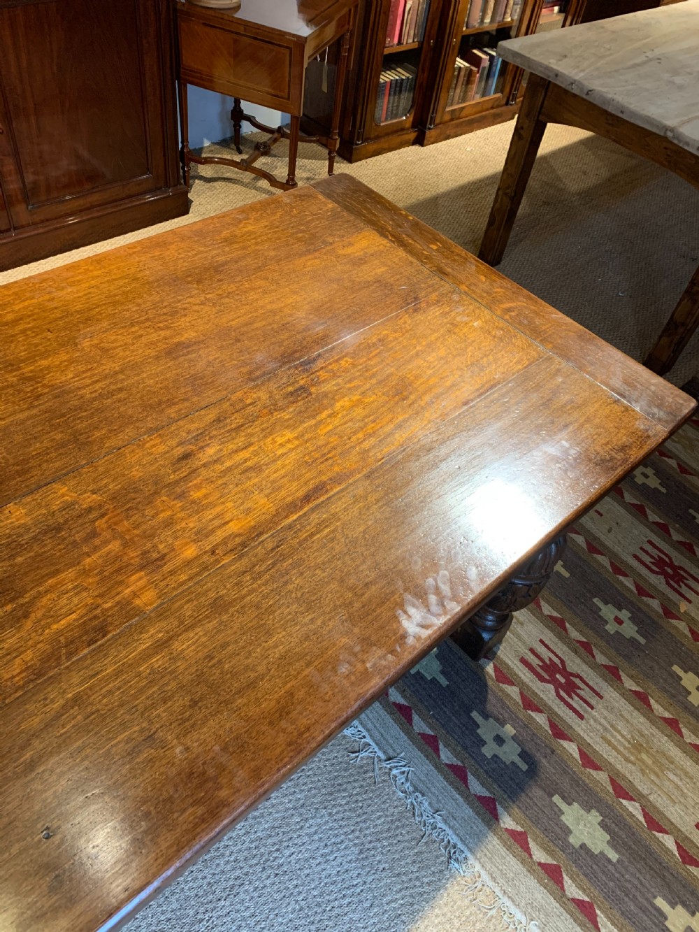 Oak refectory table  View VI