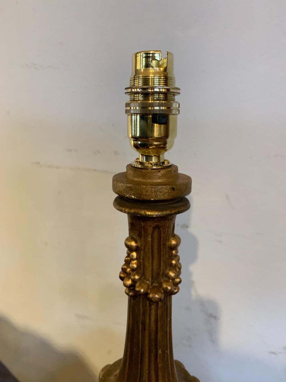 Carved gilt wood table lamp  View IV