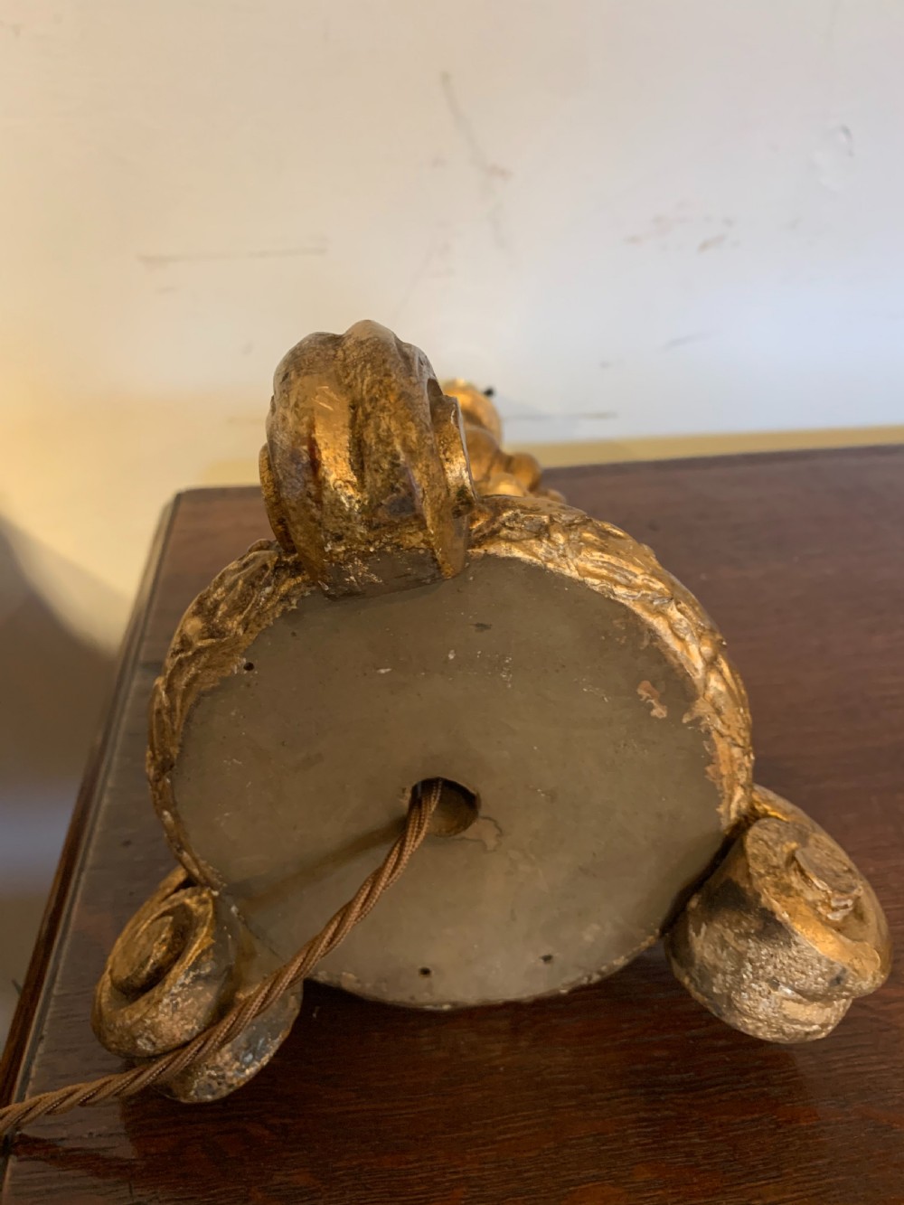 Carved gilt wood table lamp  View V