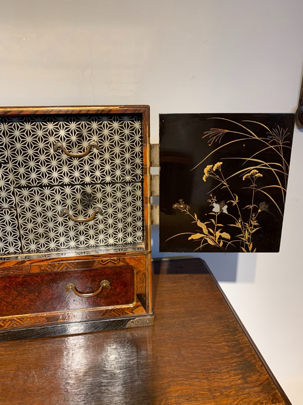 Late 19th century Oriental table cabinet  View VIII