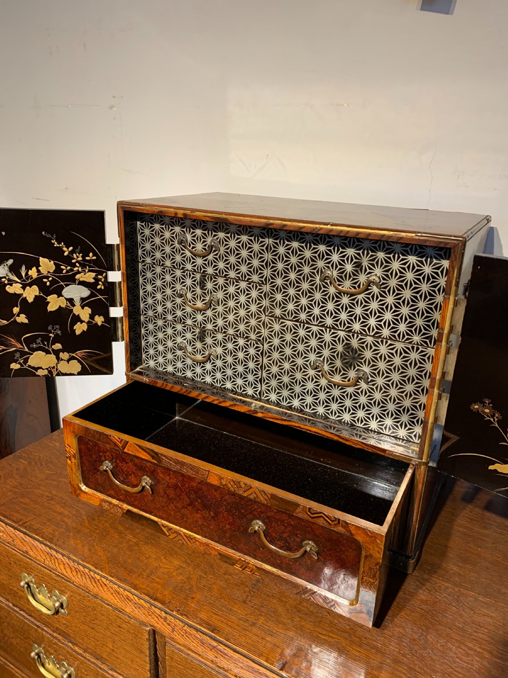 Late 19th century Oriental table cabinet  View X
