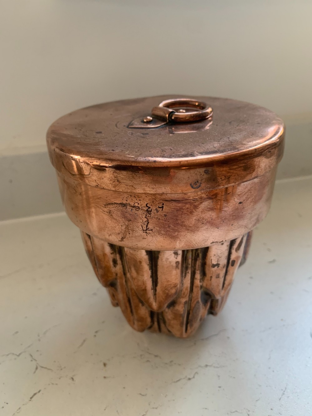 Victorian copper jelly mould 