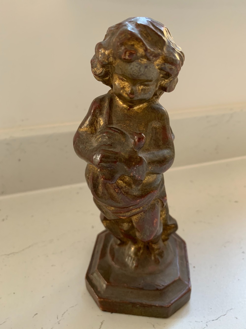 Small Early 20th century carved wooden figure   View II