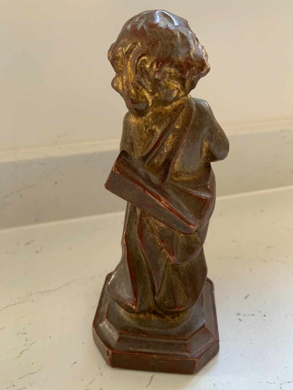 Small Early 20th century carved wooden figure   View IV