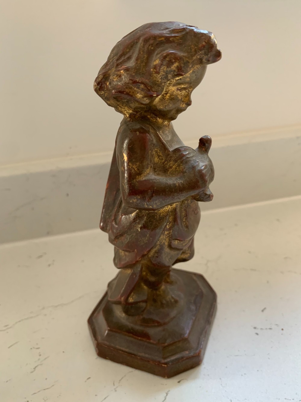 Small Early 20th century carved wooden figure   View V