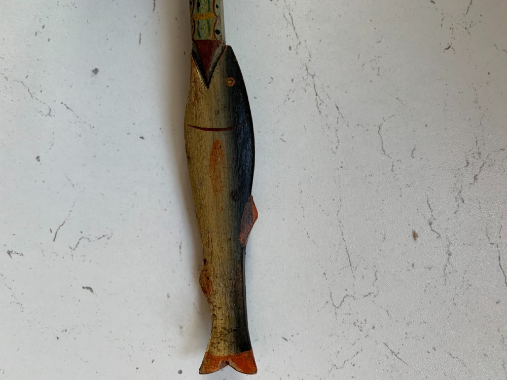 Carved & painted Norwegian spoon  View III