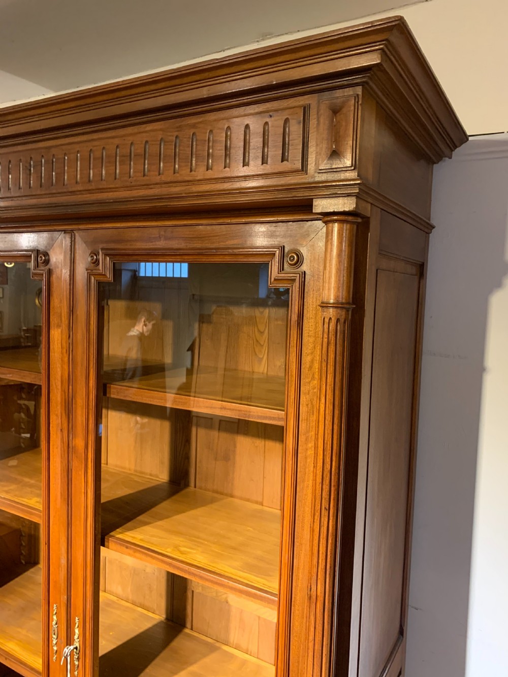 Walnut 2 door bookcase  View III