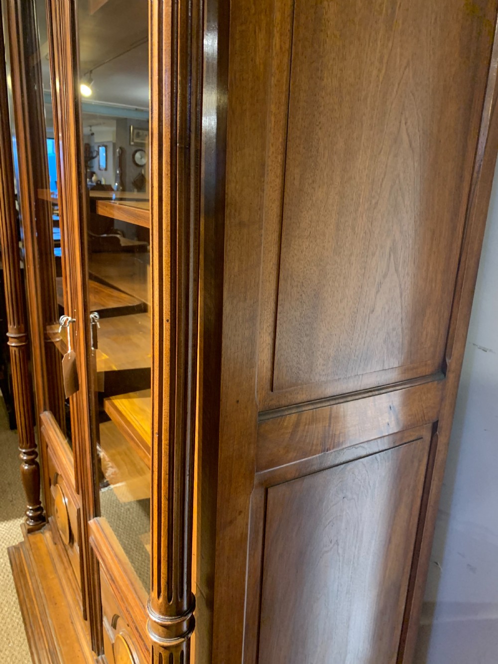 Walnut 2 door bookcase  View IV