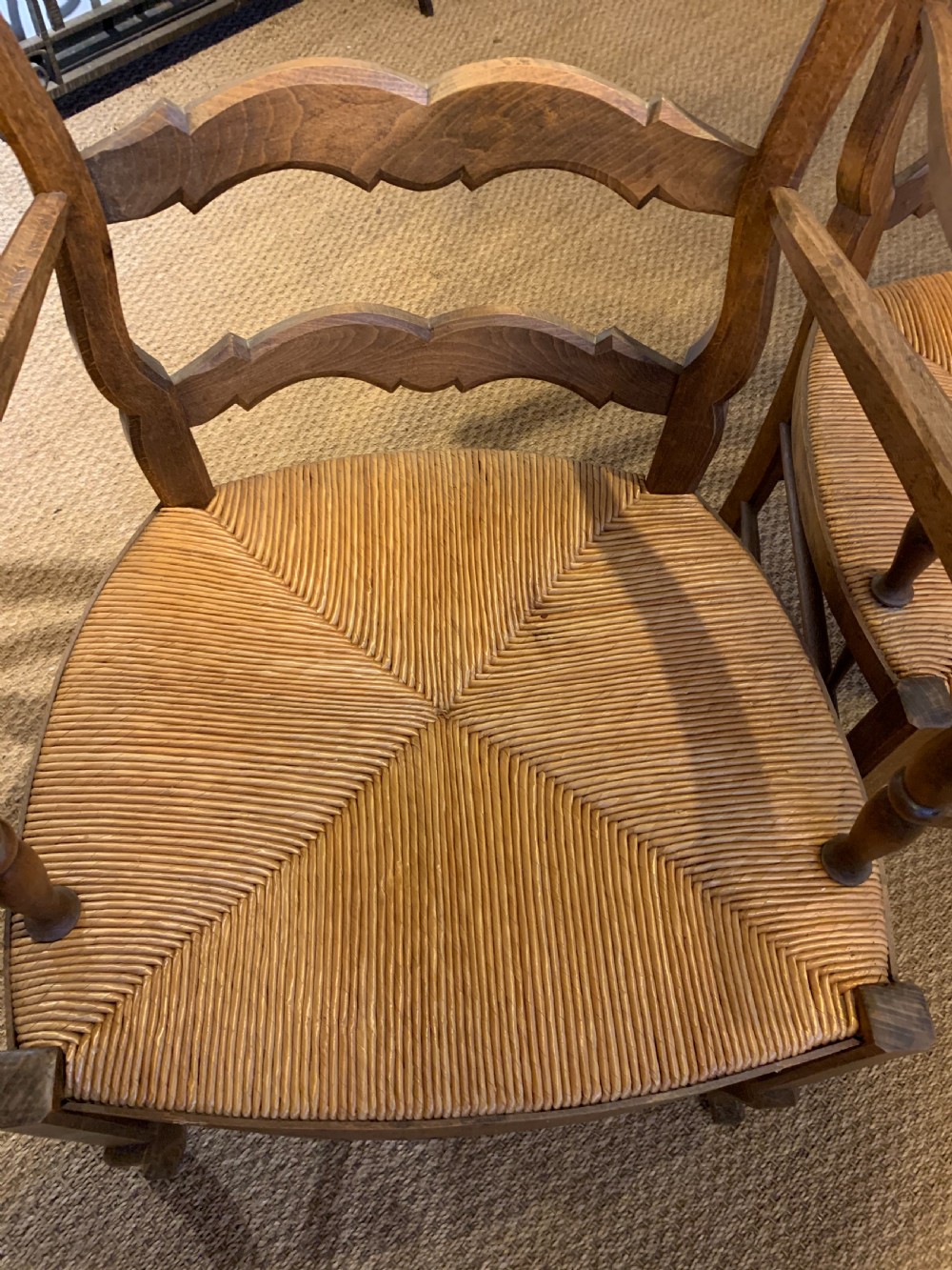 Pair of country carver chairs  View VI