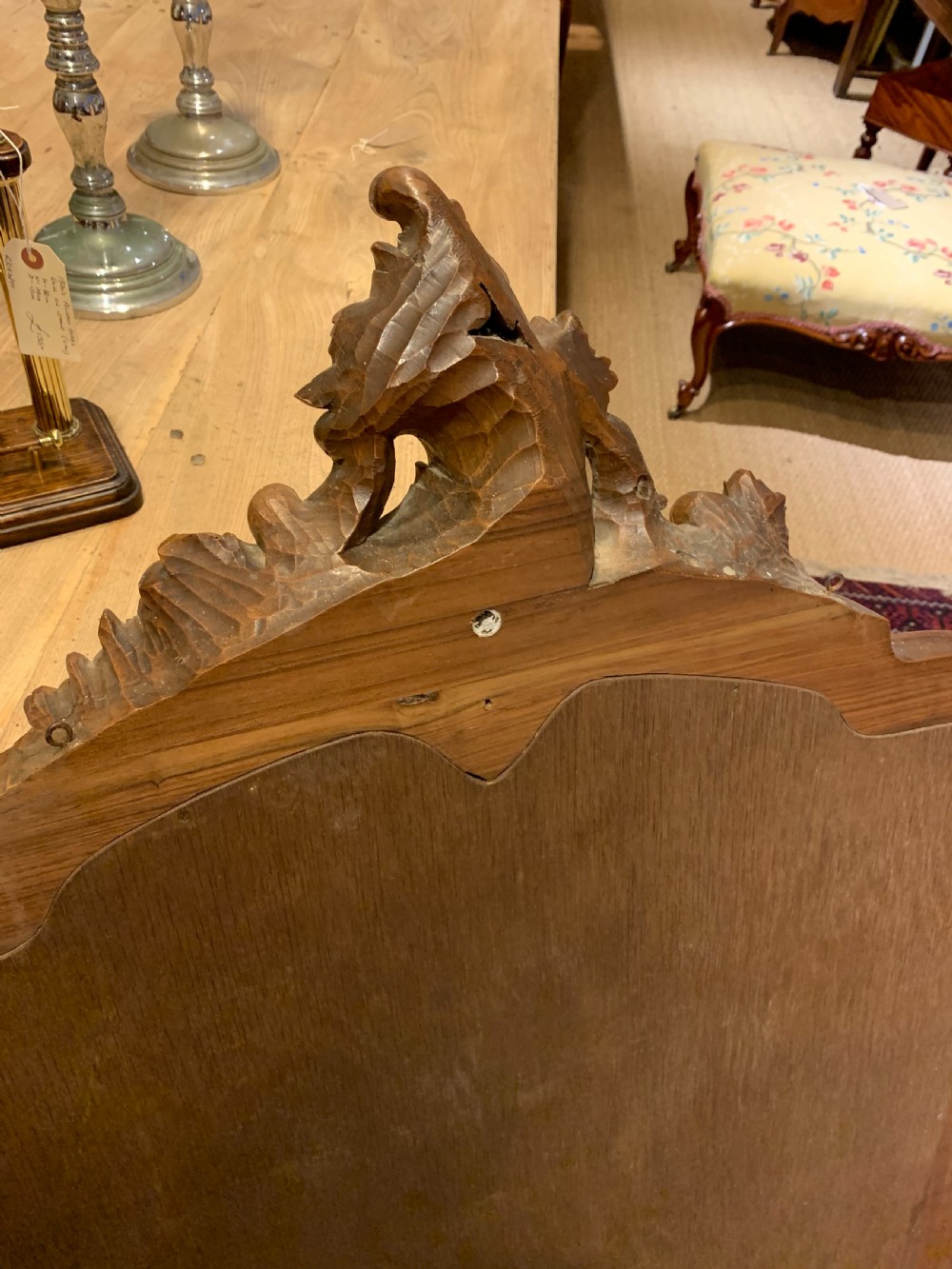 Walnut framed wall mirror   View VII