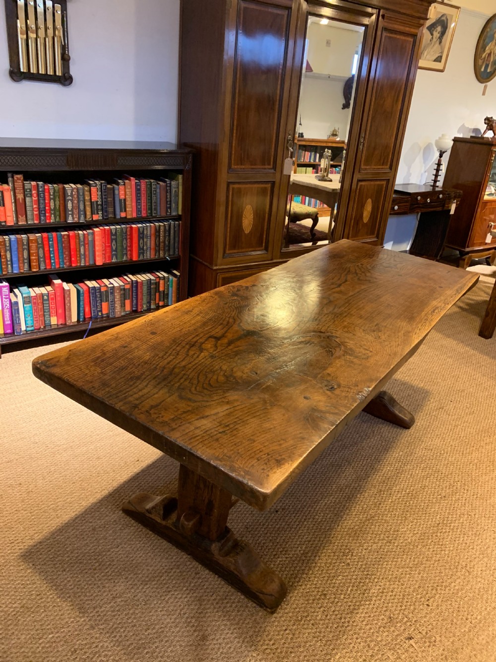 Oak refectory table  View II