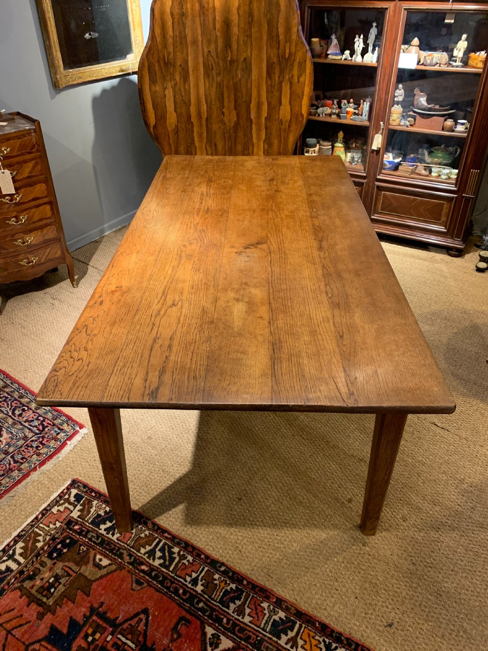 Farmhouse table oak   View II