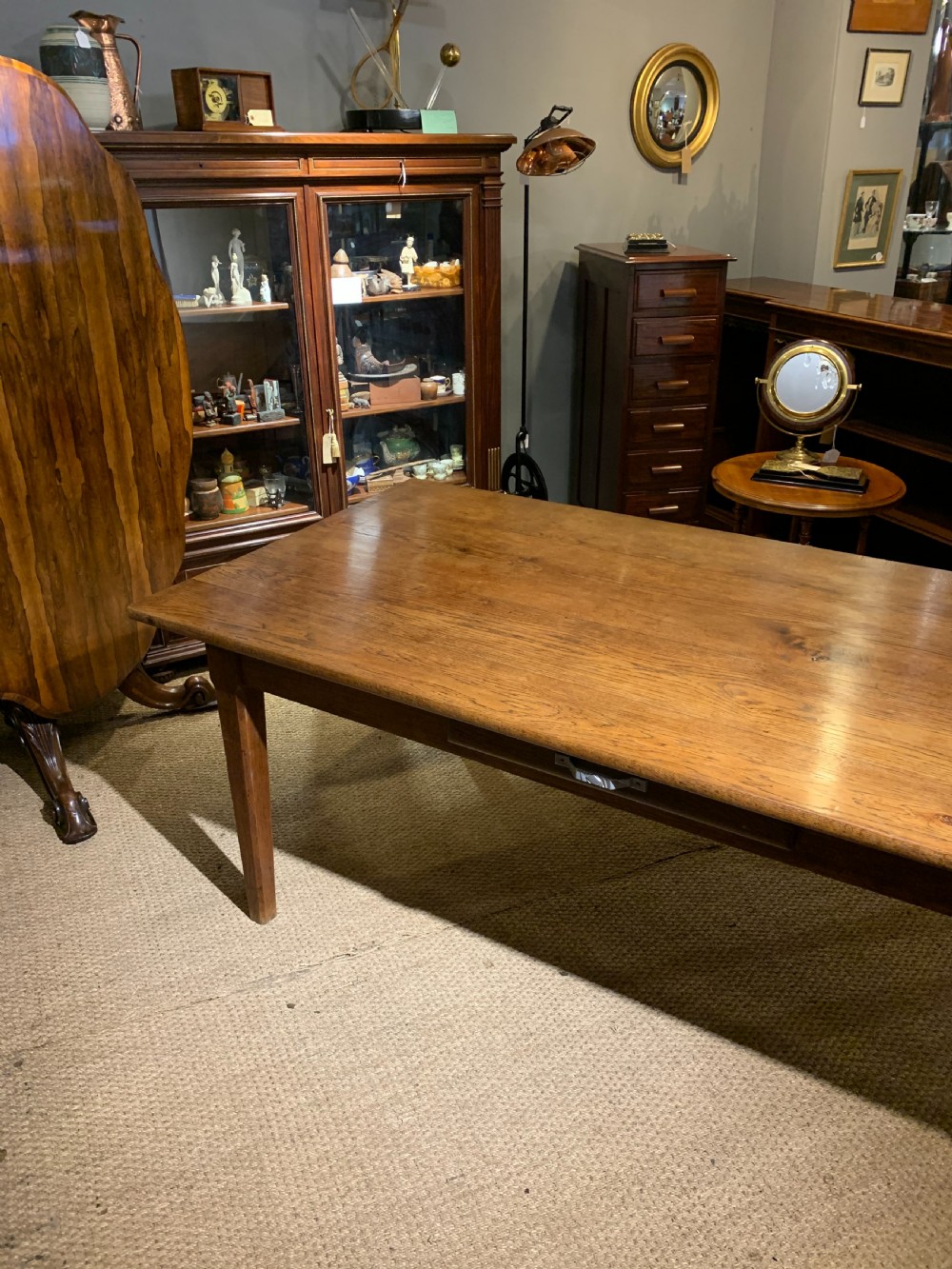 Farmhouse table oak   View III