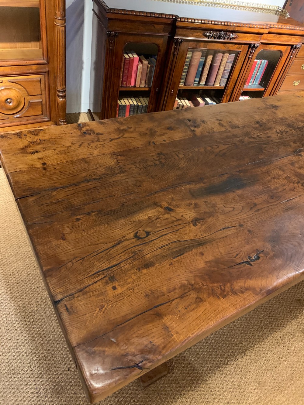 Large oak refectory table   View IV