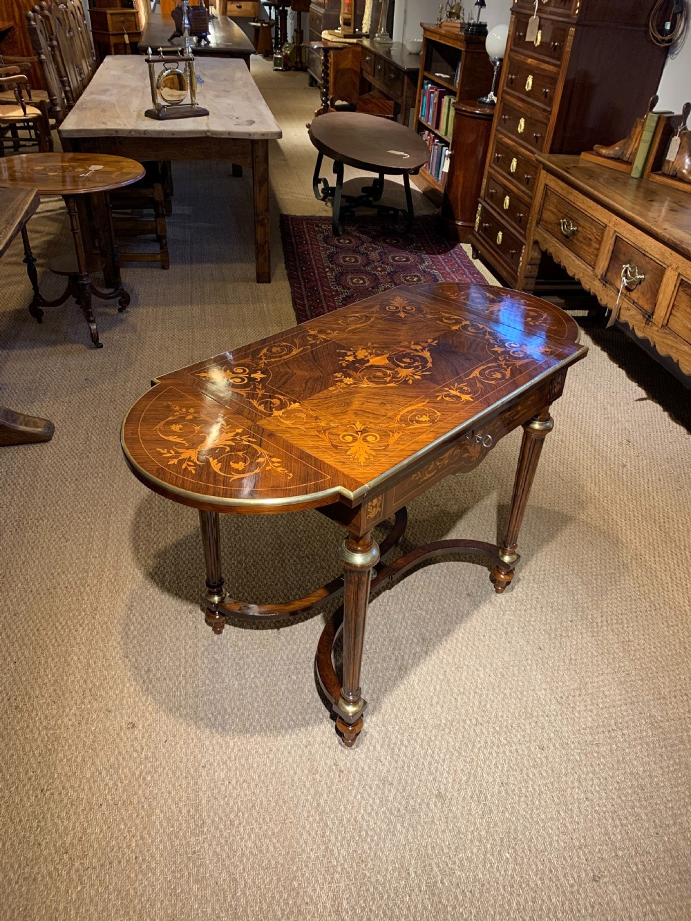 Napoleon III inlaid sofa table   View IV