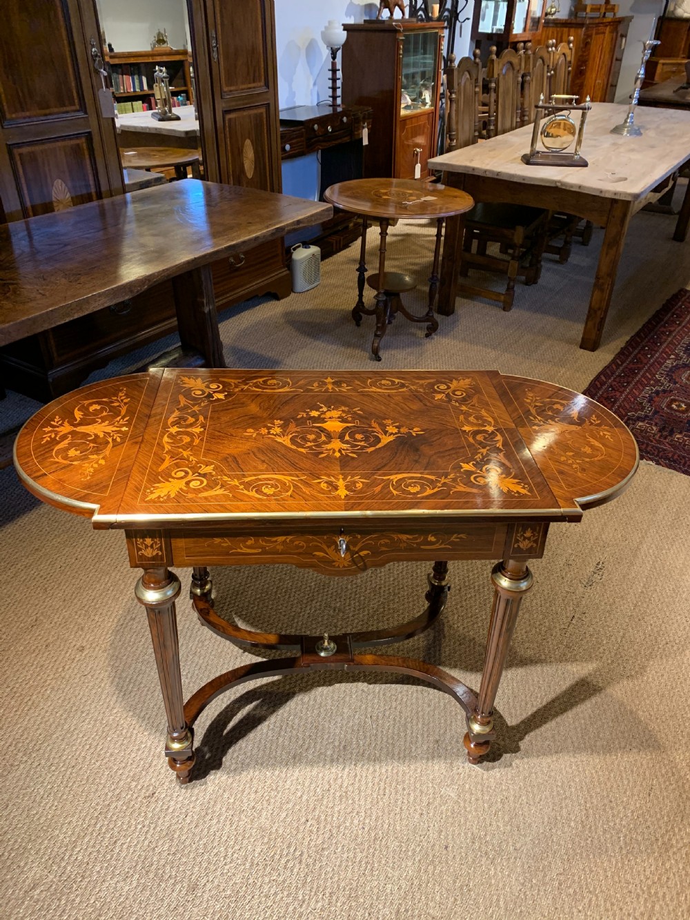 Napoleon III inlaid sofa table   View V