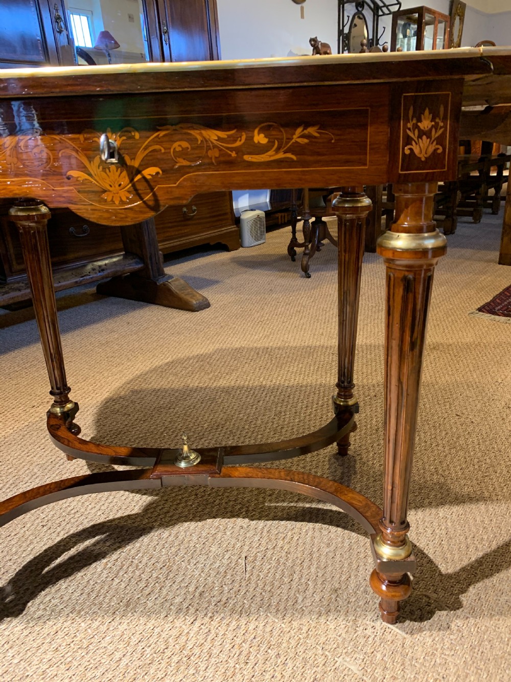 Napoleon III inlaid sofa table   View VI