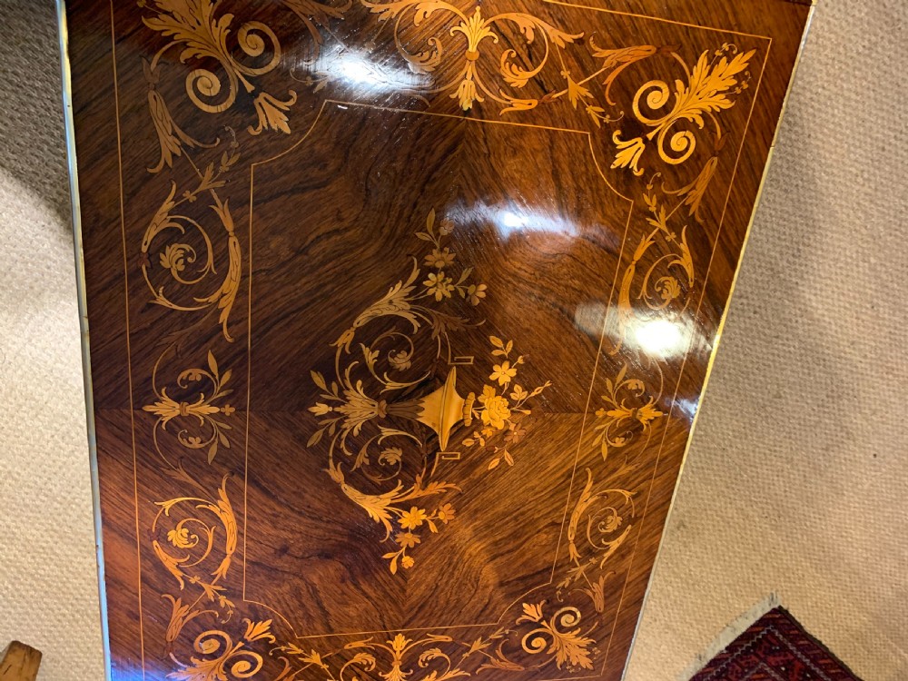 Napoleon III inlaid sofa table   View IX