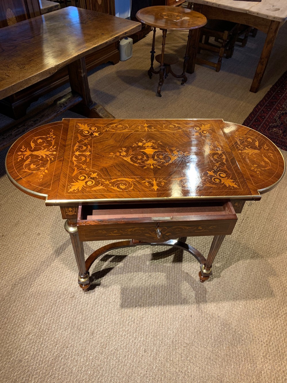Napoleon III inlaid sofa table   View XII