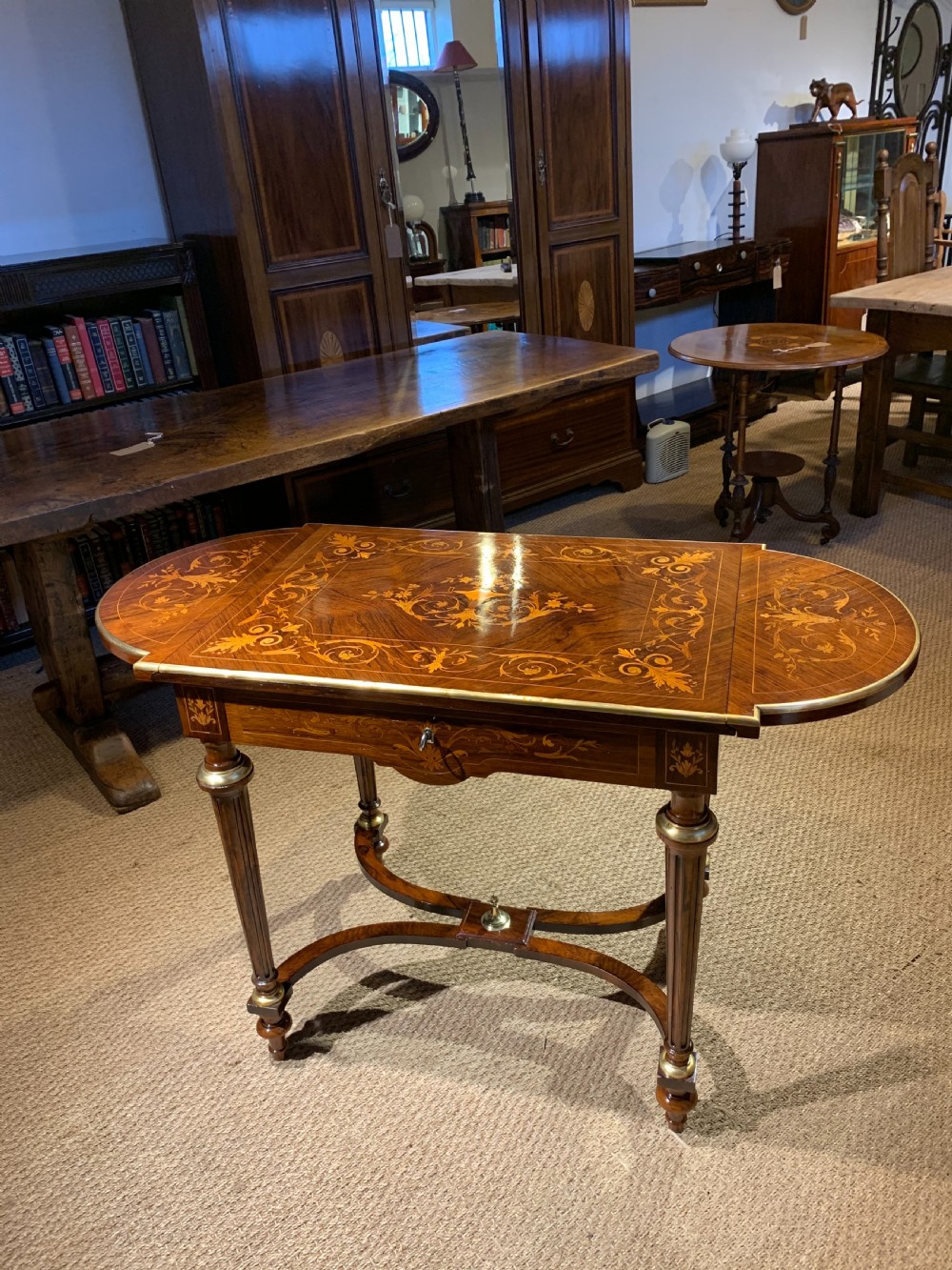 Napoleon III inlaid sofa table   View XIII