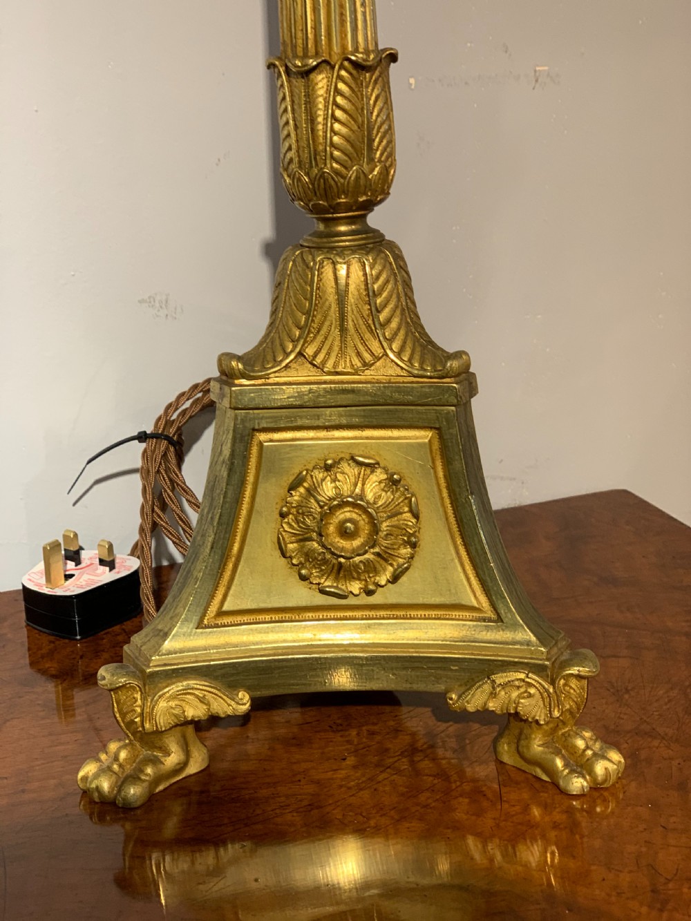 19th century table lamp   View II