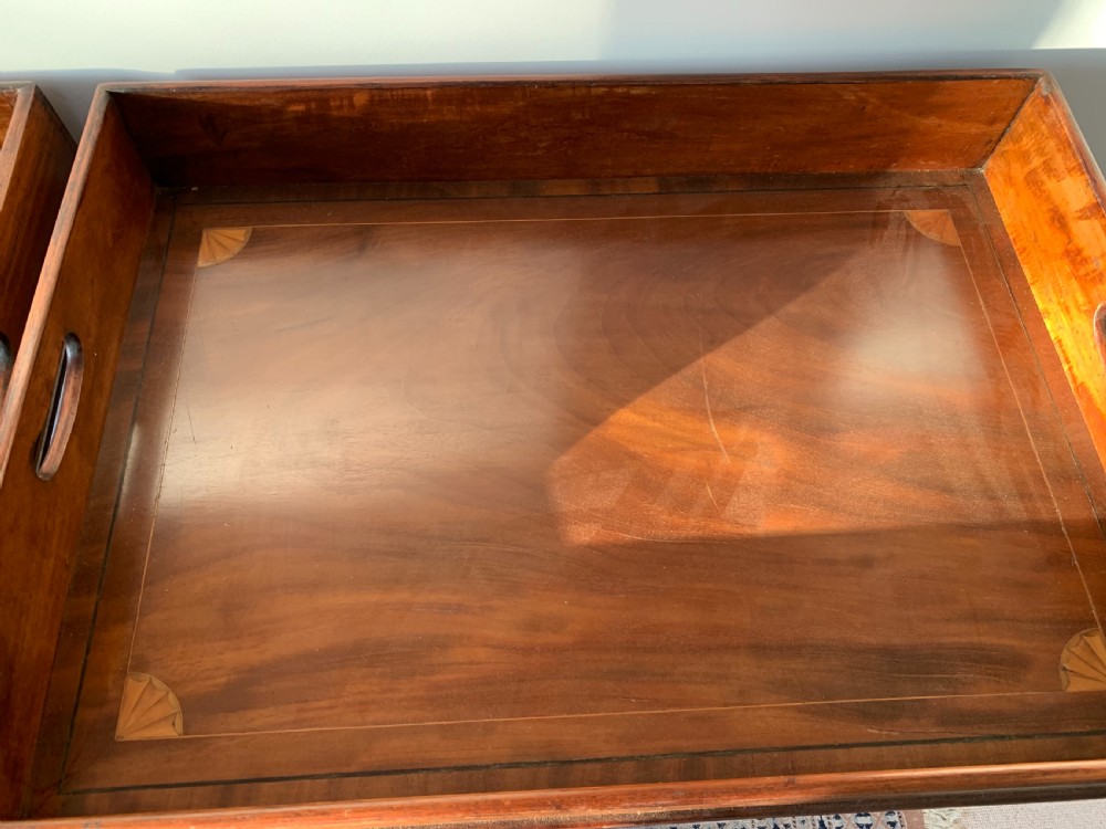 Pair of Butlers trays on stands   View III