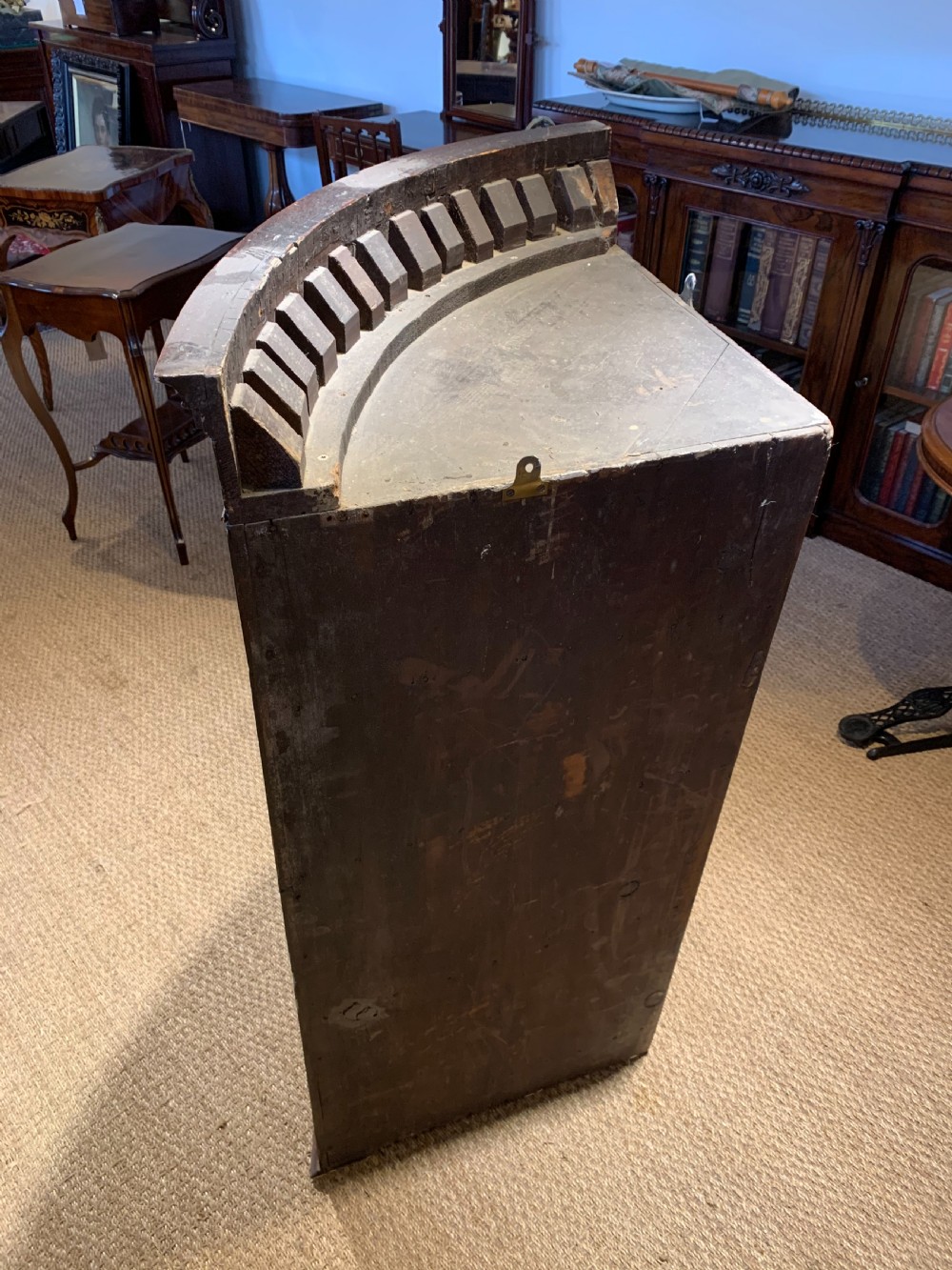 Georgian mahogany bow fronted corner cupboard  View VI