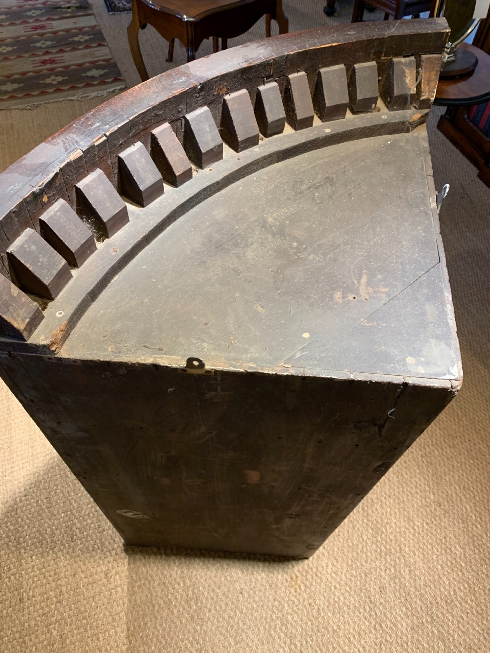 Georgian mahogany bow fronted corner cupboard  View VII