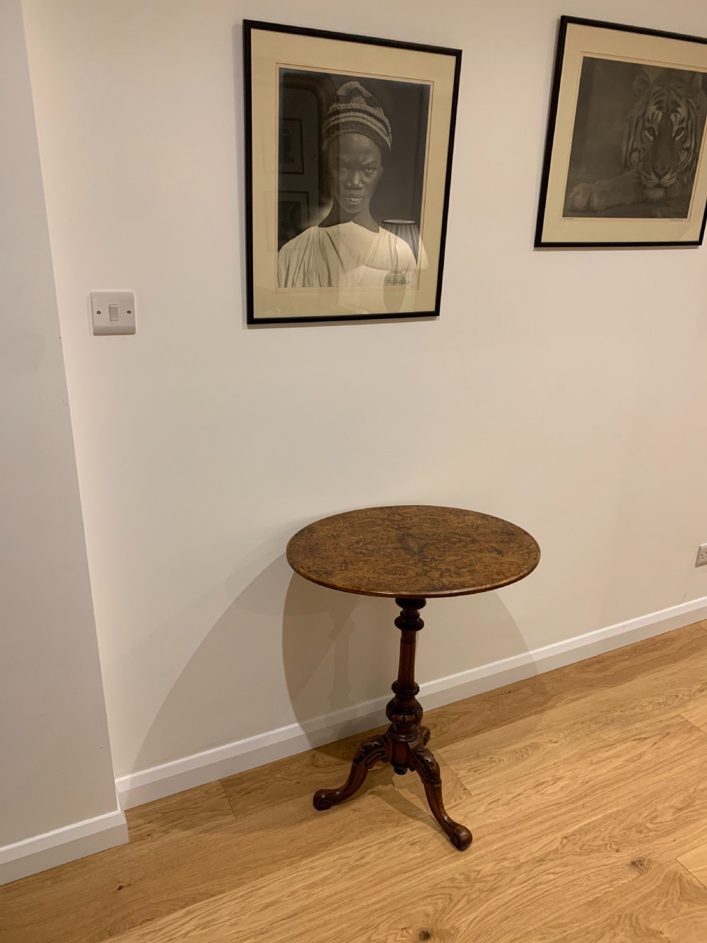 Victorian Walnut tripod table   View IX