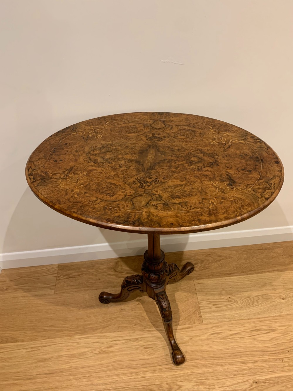 Victorian Walnut tripod table   View X