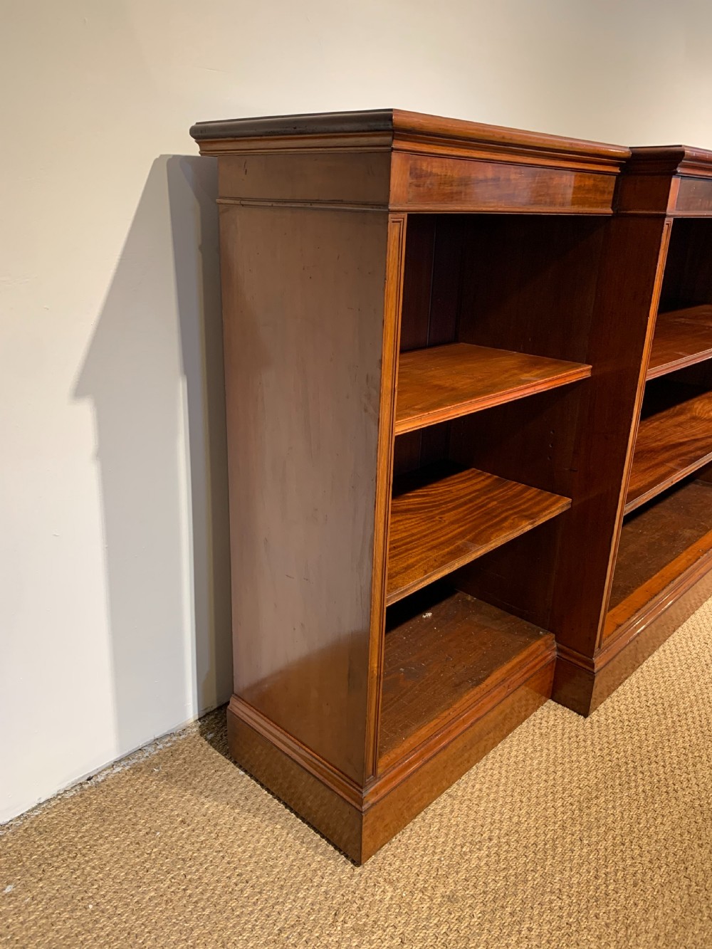Large Victorian mahogany breakfront bookcase  View IV