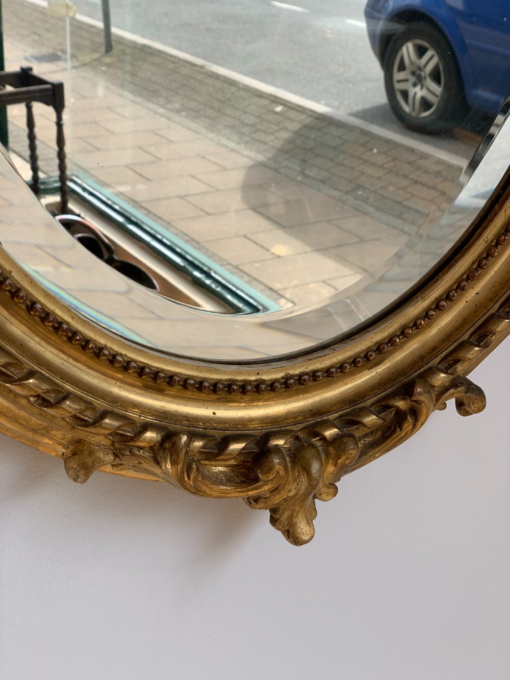 Napoleon III small oval gilt mirror   View II