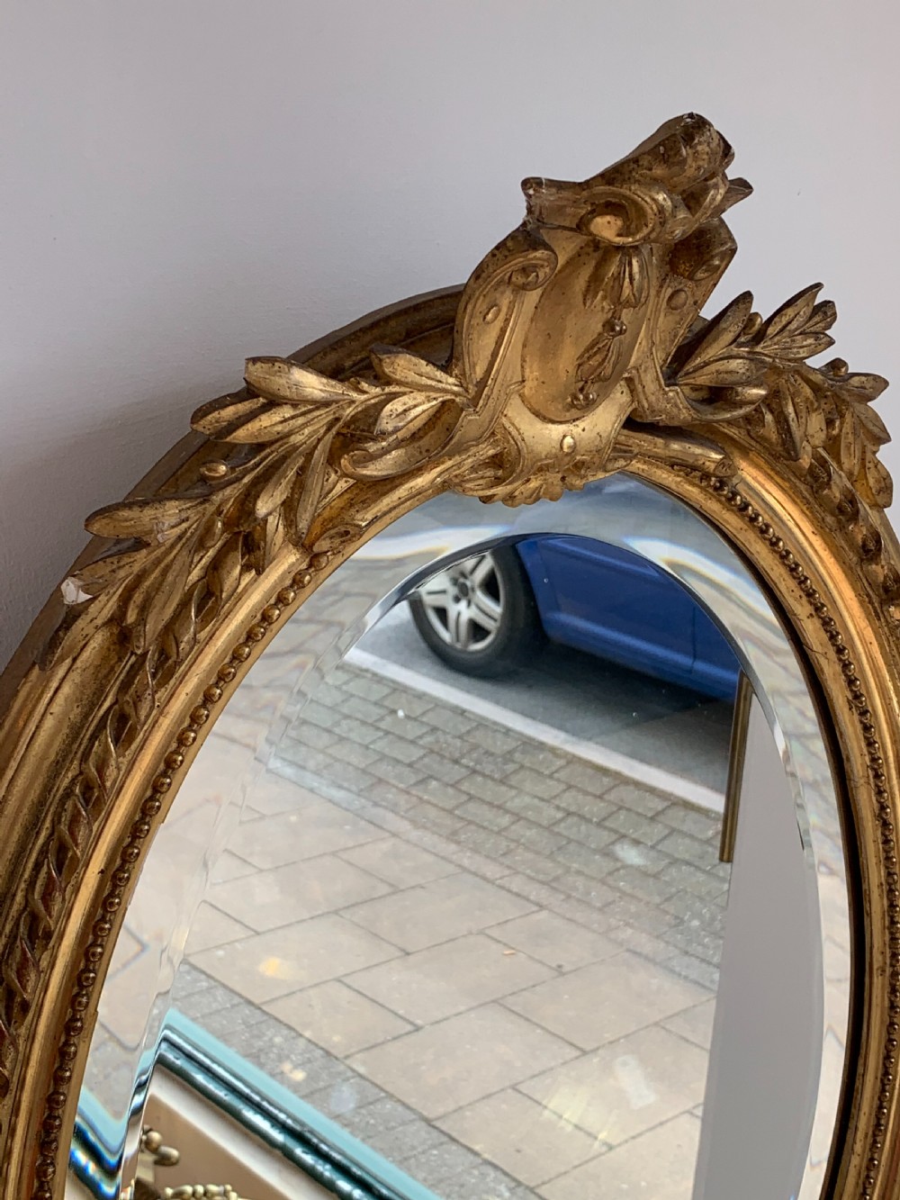 Napoleon III small oval gilt mirror   View III