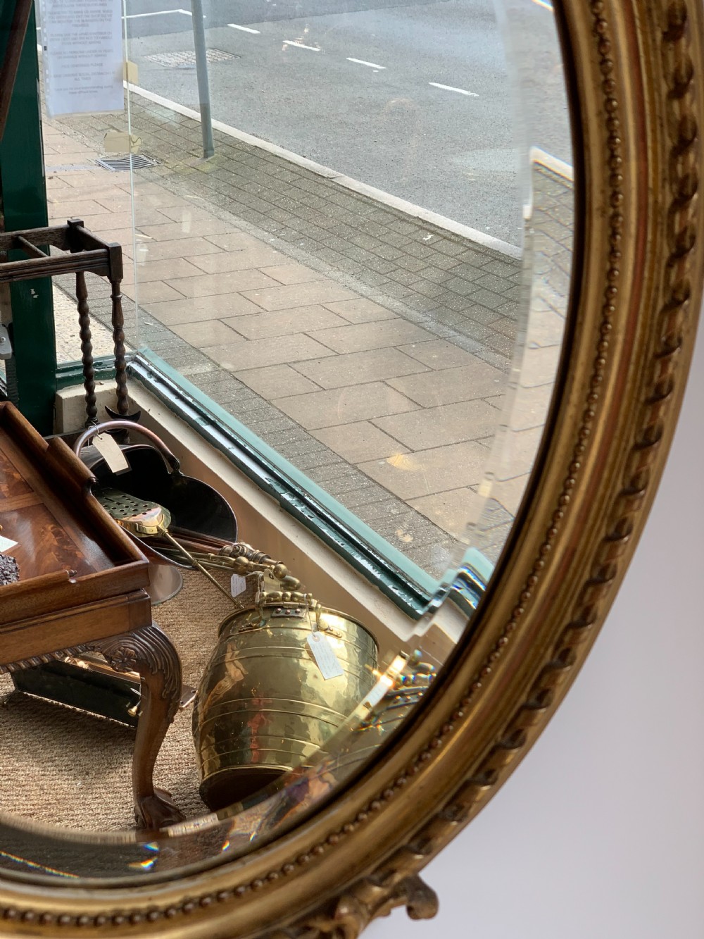 Napoleon III small oval gilt mirror   View V