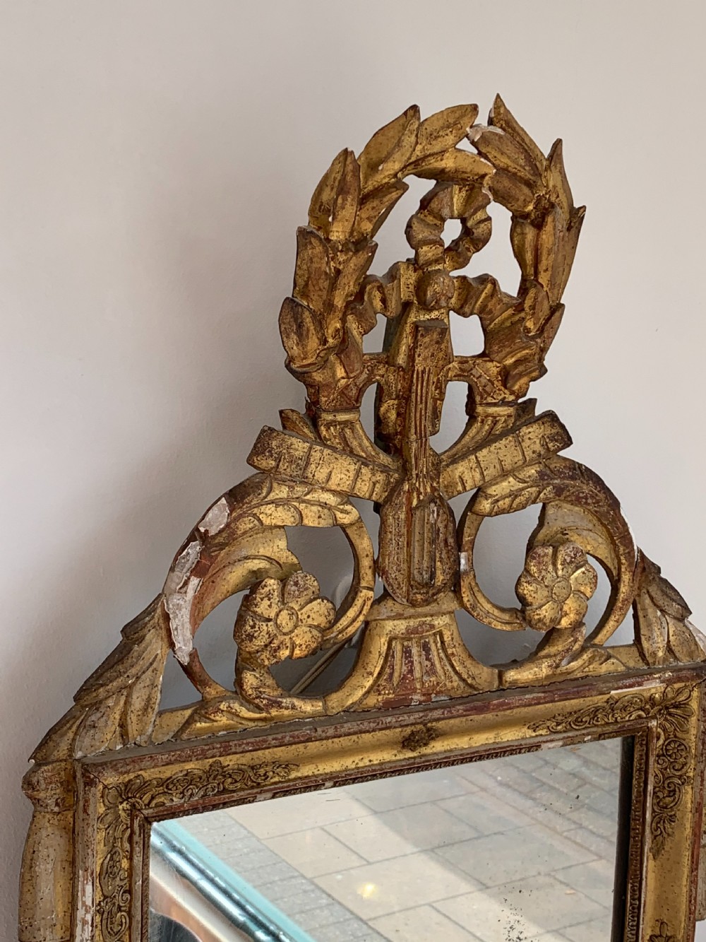 Small 19th century gilt mirror  View II