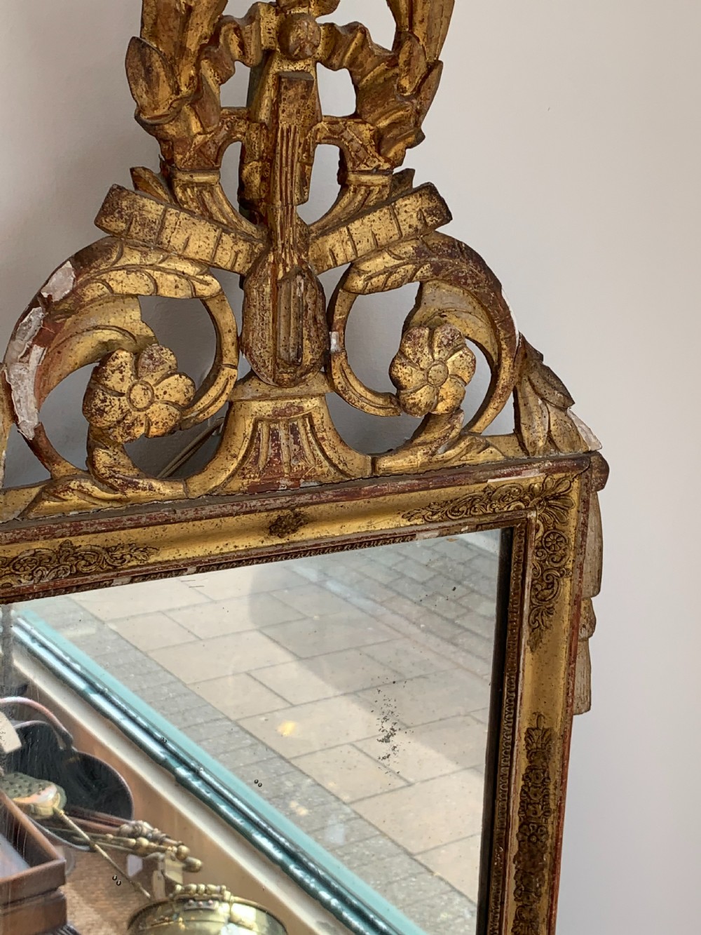 Small 19th century gilt mirror  View III