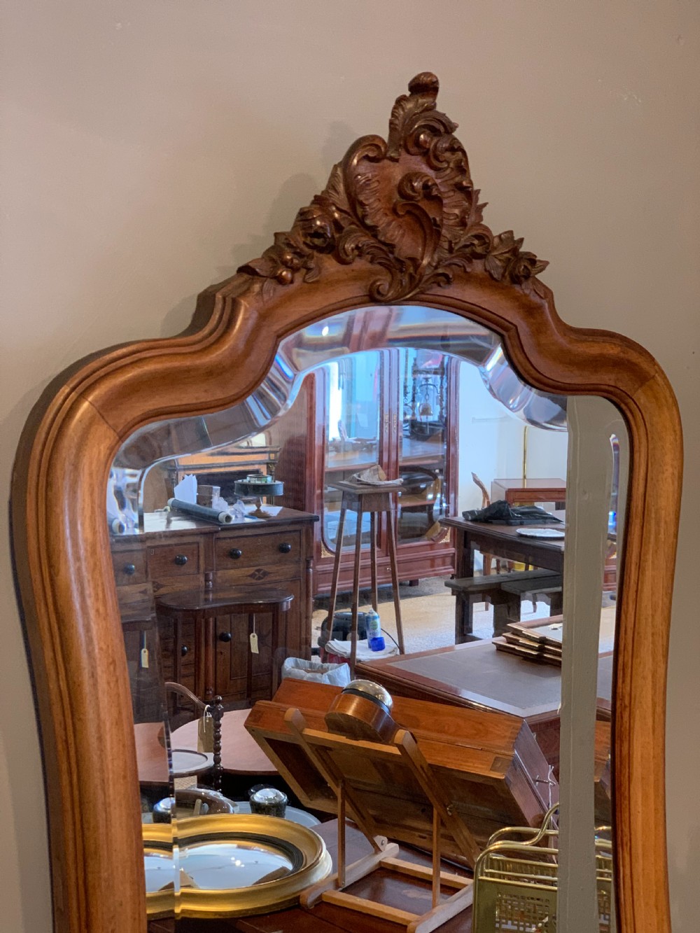 Louis XV walnut wall mirror  View II