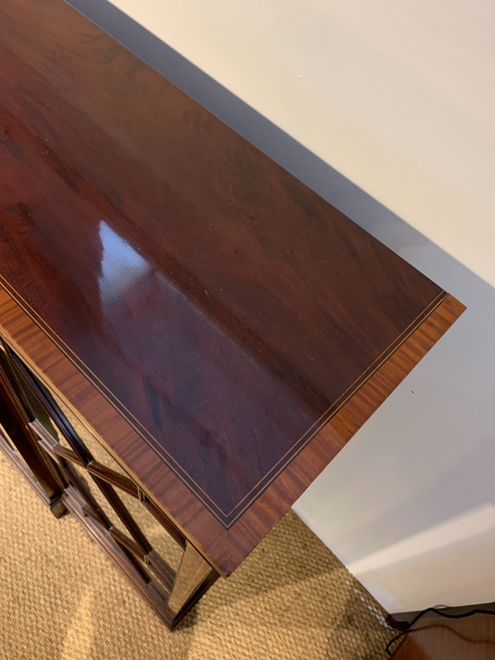 Edwardian breakfront bookcase  View VI
