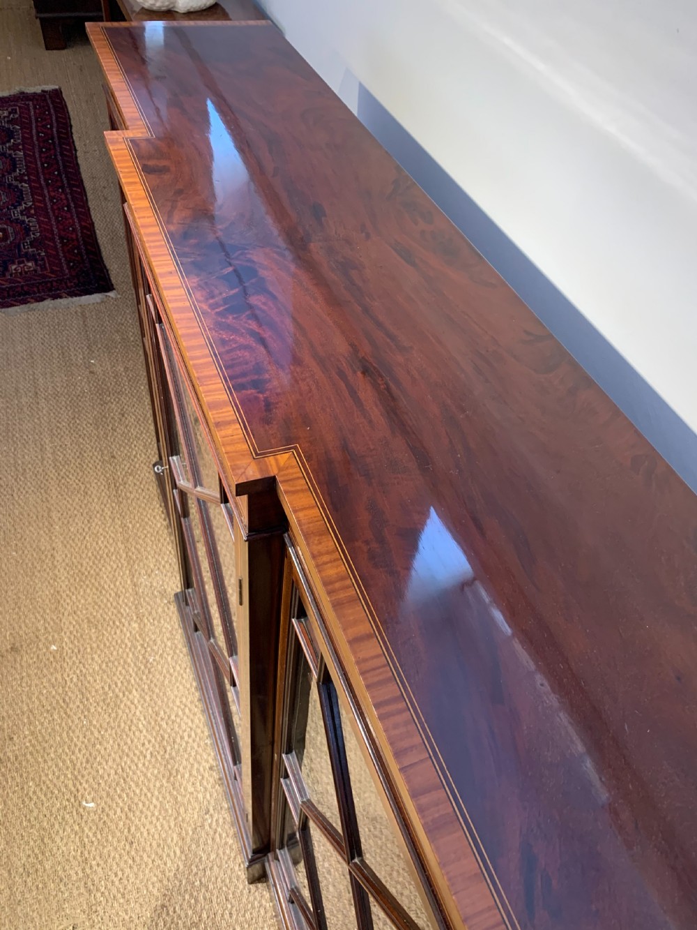 Edwardian breakfront bookcase  View VII