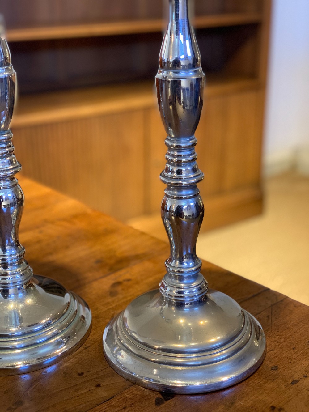 Pair of 19th century cavalry officer’s communion candlesticks  View IV