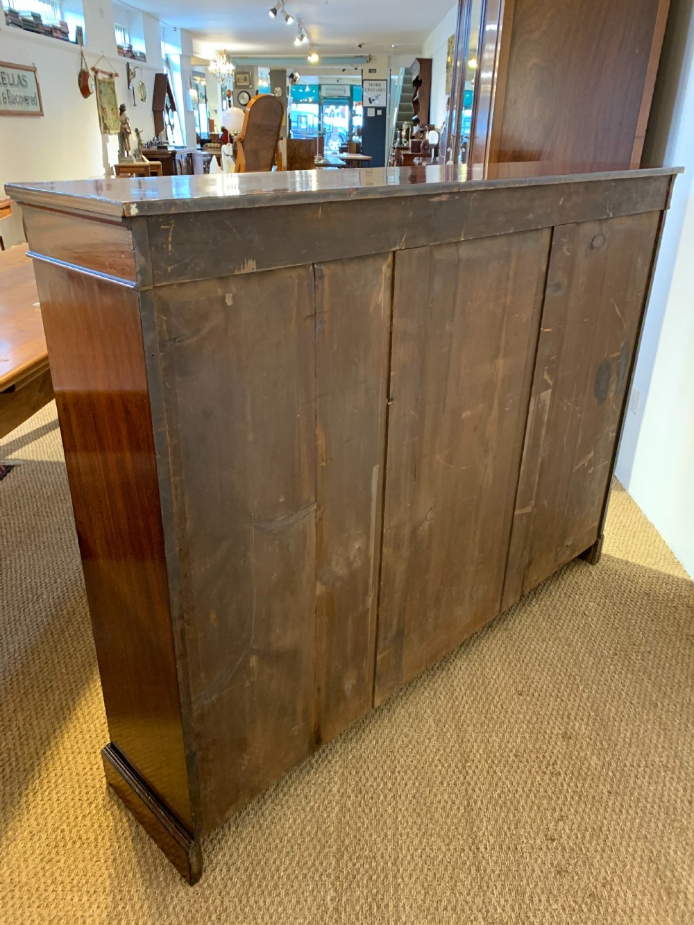 Edwardian inlaid open bookcase  View VIII