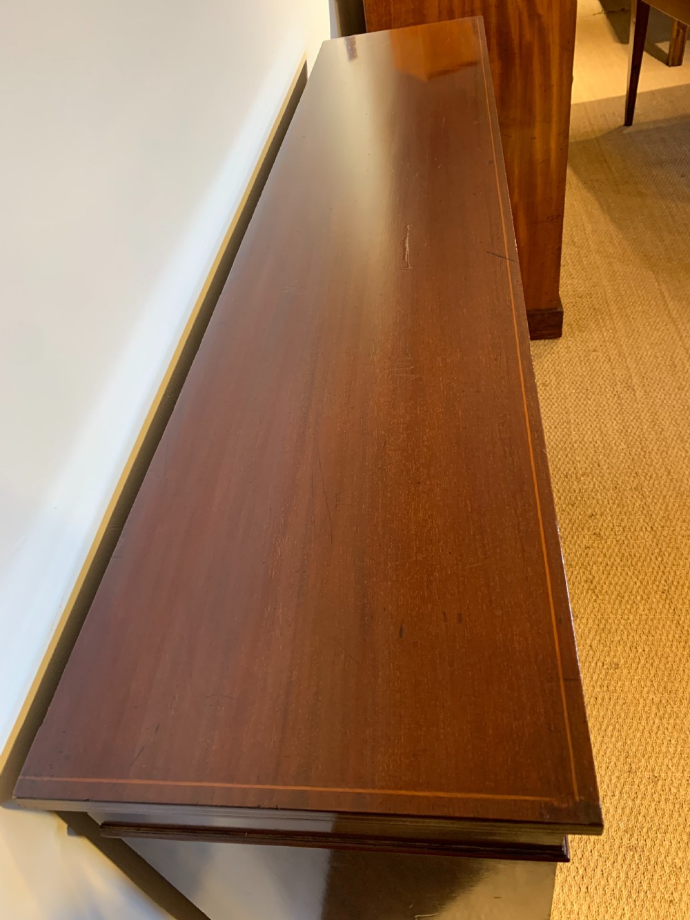 Edwardian inlaid open bookcase  View IX