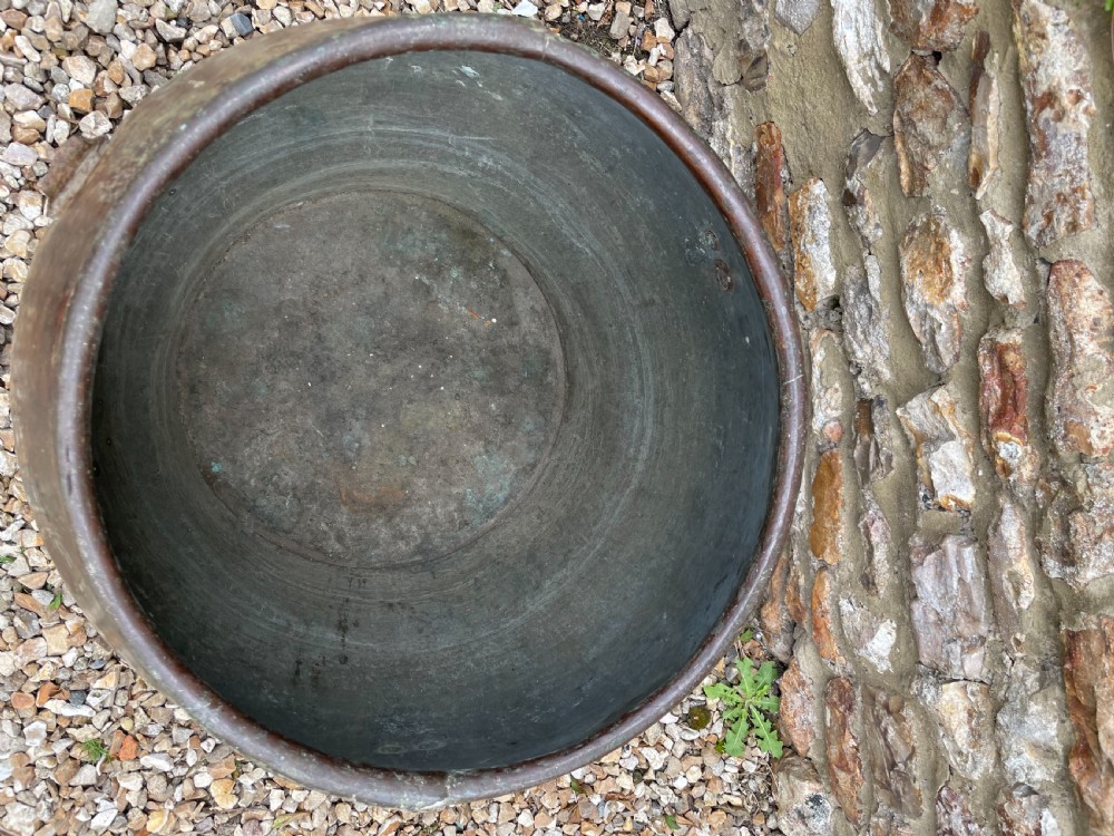 Large lidded copper log bin  View III
