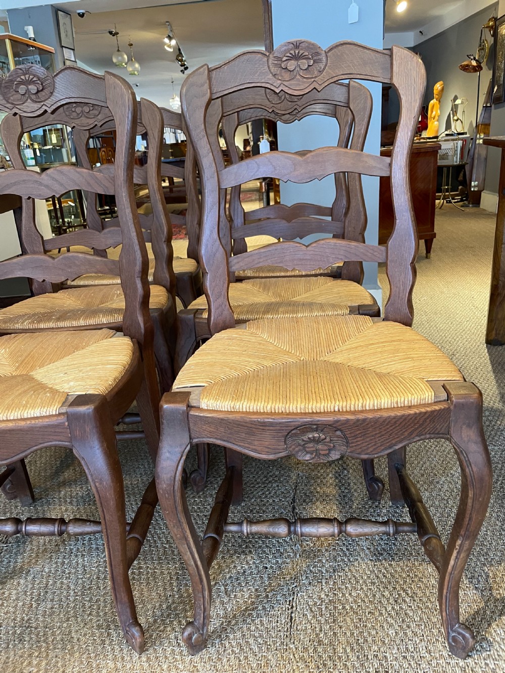 Set of six oak chairs  View II