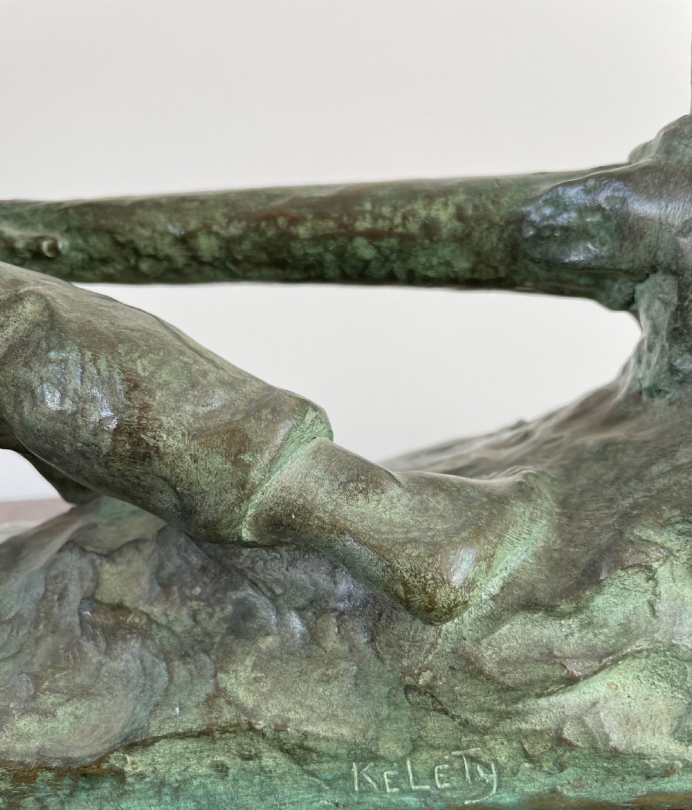 Large Art Deco bronze by Alexander Kelety  View V