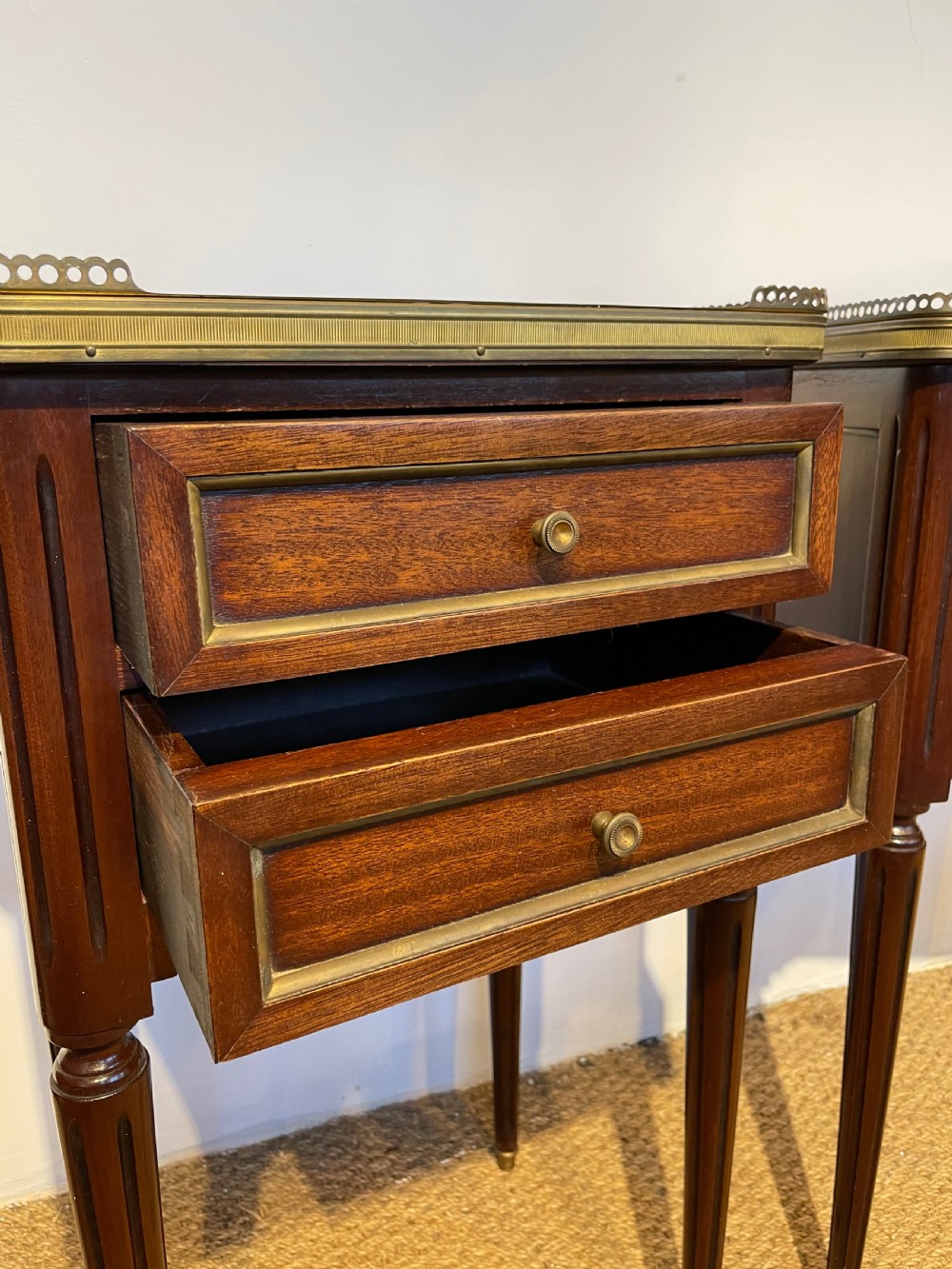 Neat pair of mahogany bedside cabinets  View IV