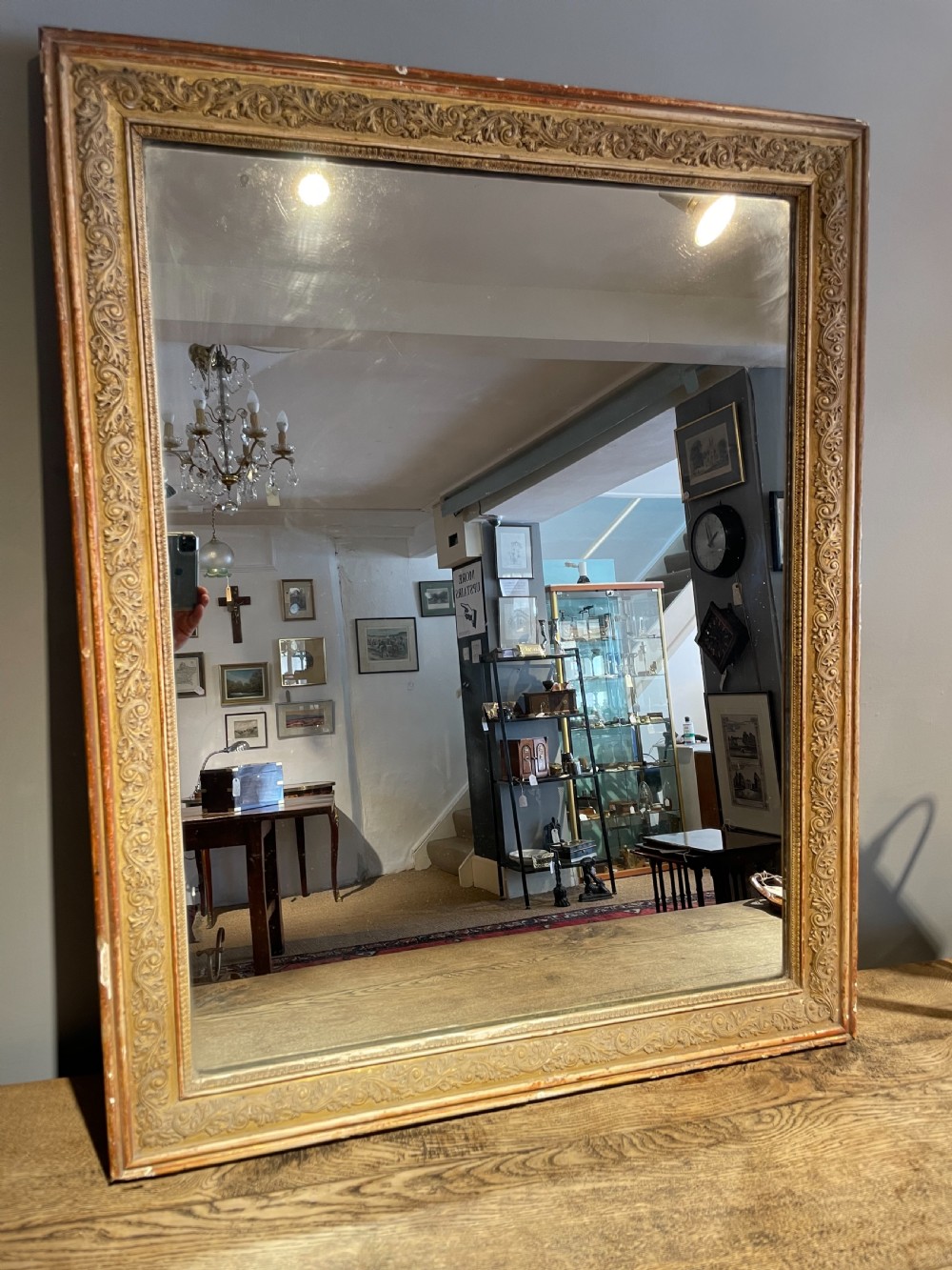 Antique gilt mirror 32.5 x 41 
