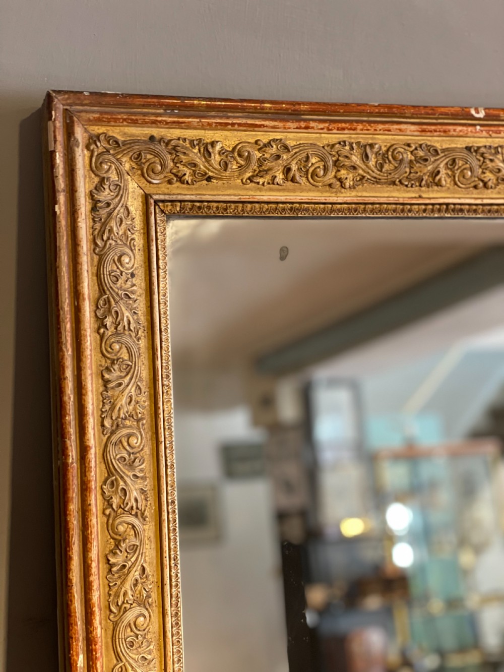 Antique gilt mirror 32.5 x 41  View II