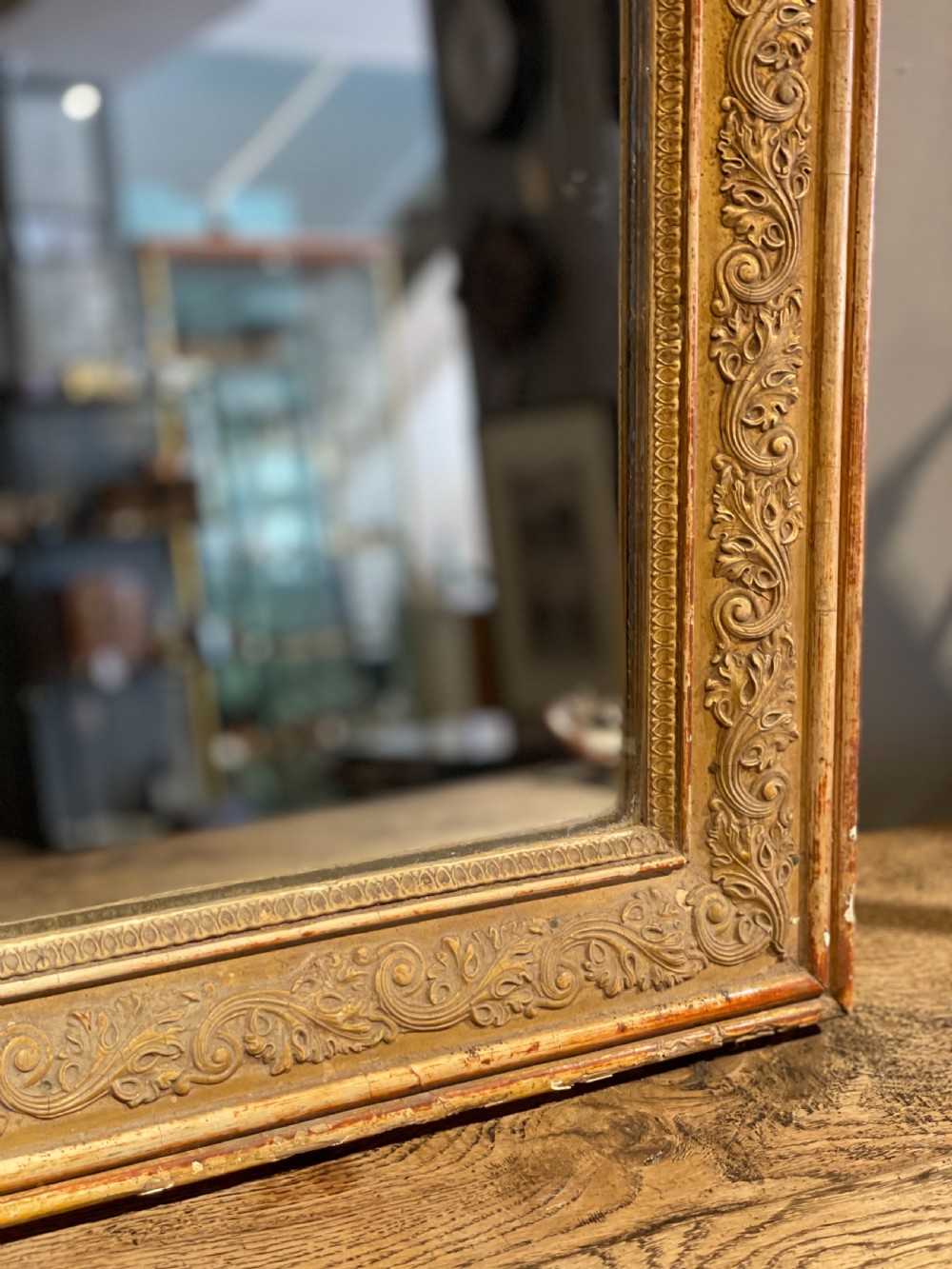 Antique gilt mirror 32.5 x 41  View IV